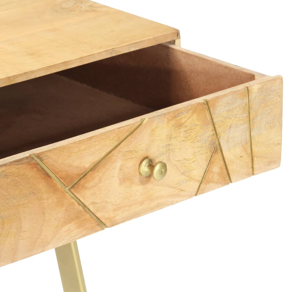 vidaXL Schreibtisch mit Schubladen 100x55x75 cm Massivholz Mango