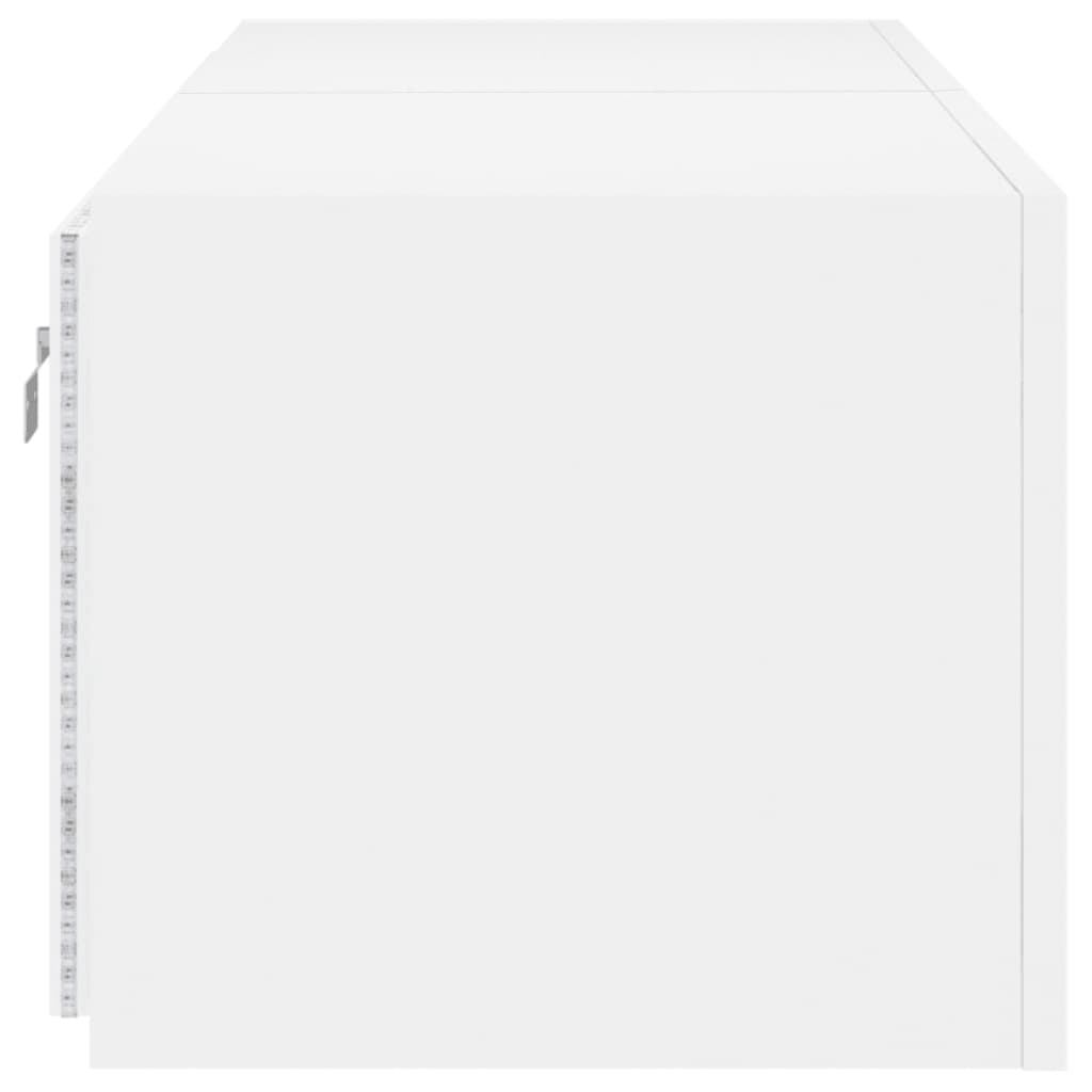 vidaXL TV-Wandschränke mit LED-Leuchten 2 Stk. Weiß 60x35x31 cm