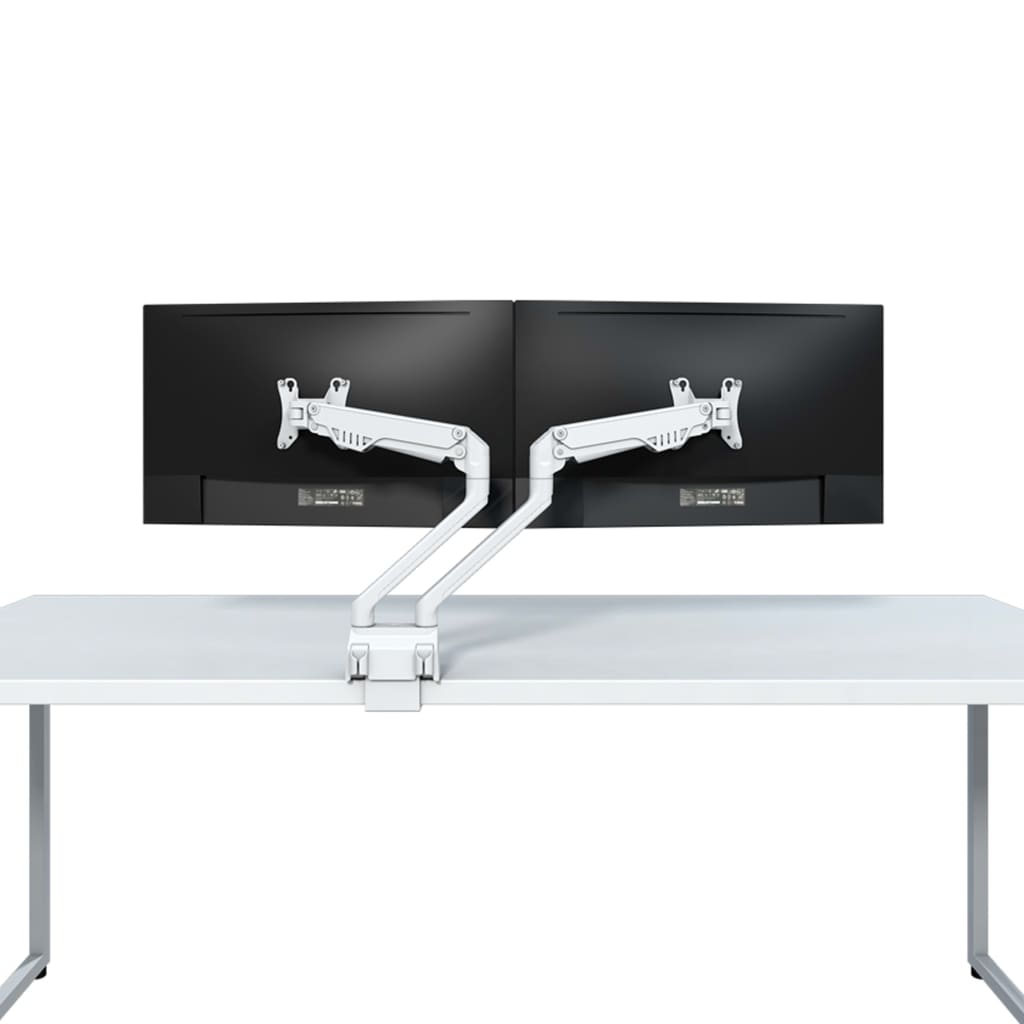 NewStar Tischhalterung für 2 Monitore 10"-32" Vollbeweglich 47 cm Weiß