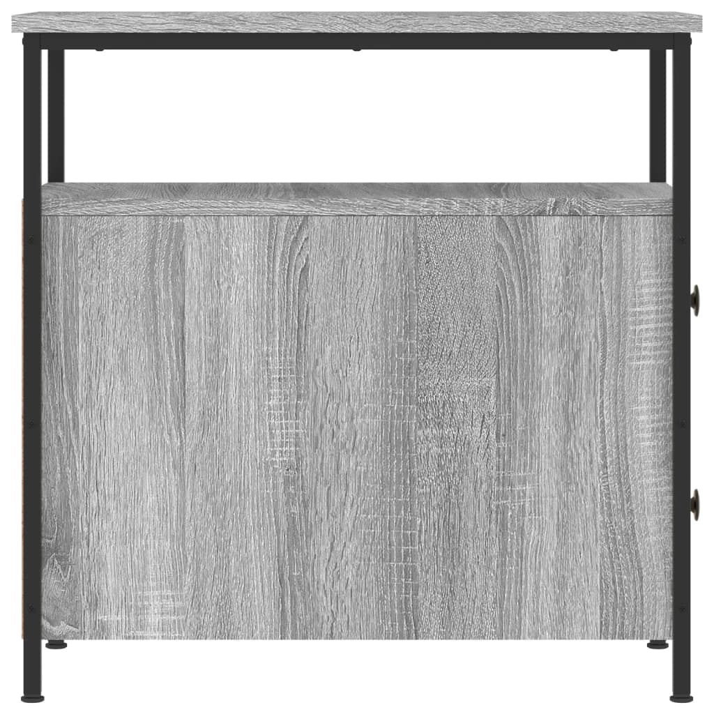 vidaXL Nachttische 2 Stk. Grau Sonoma 30x60x60 cm Holzwerkstoff