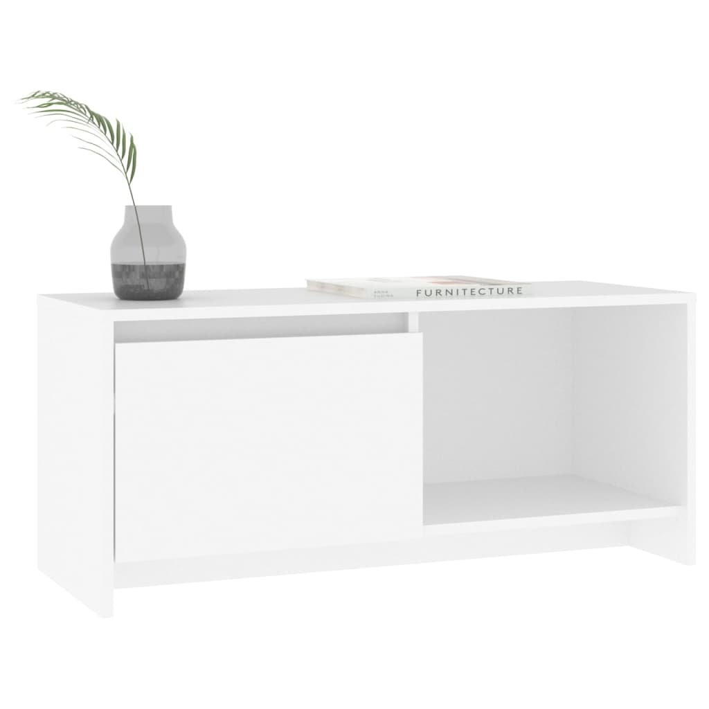 vidaXL TV-Schrank Weiß 90x35x40 cm Holzwerkstoff