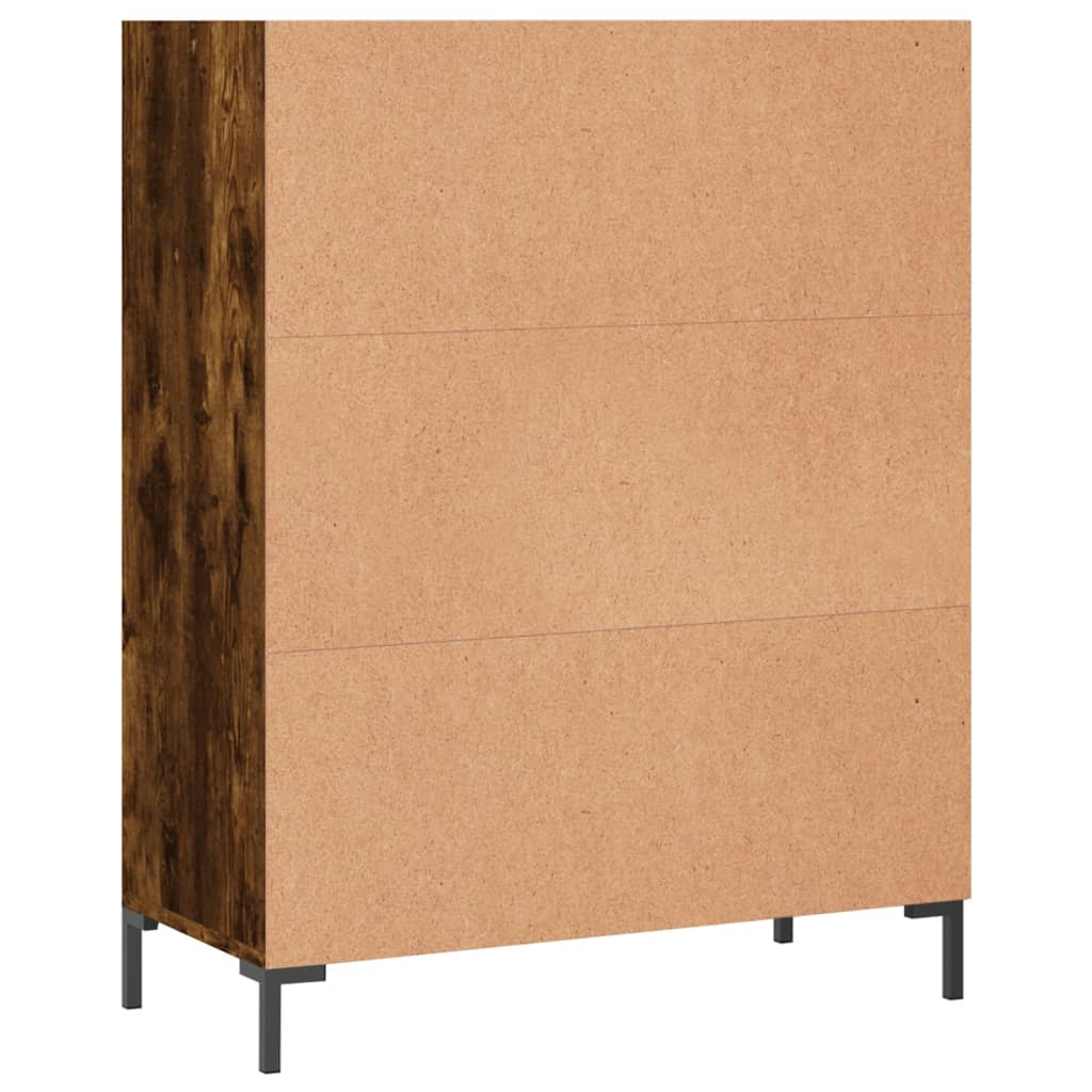 vidaXL Bücherregal Räuchereiche 69,5x32,5x90 cm Holzwerkstoff