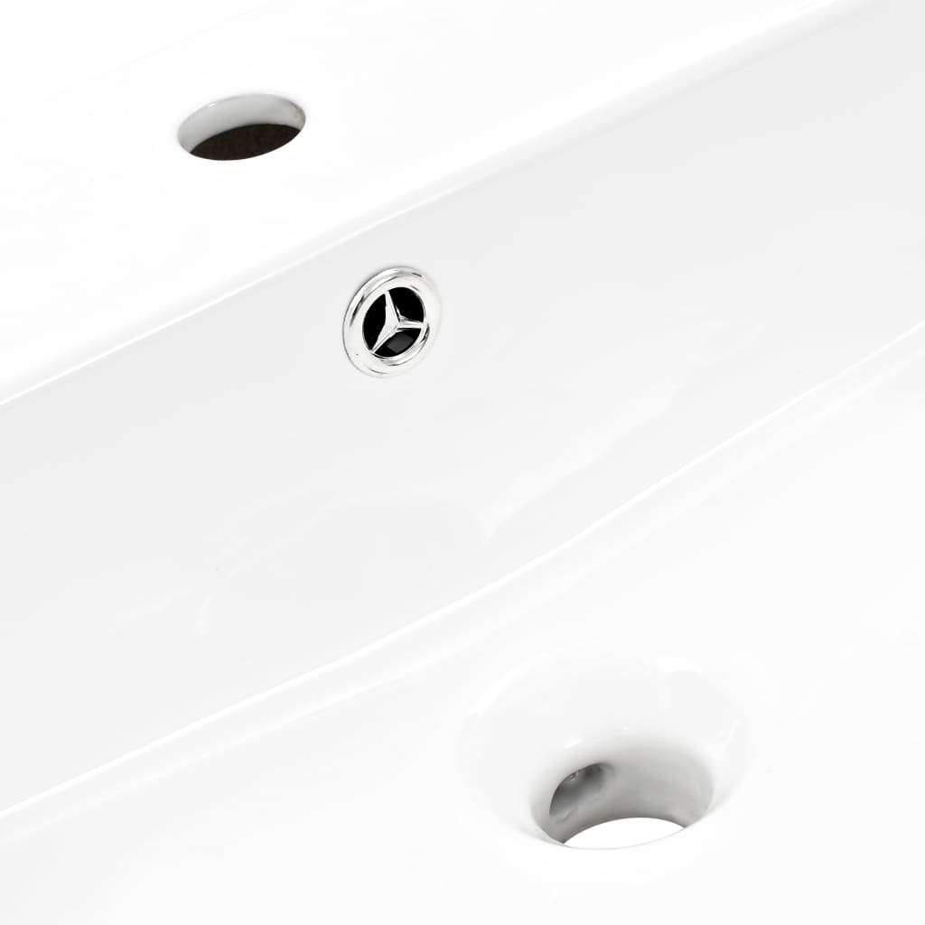 vidaXL Waschbecken zur Wandmontage Keramik Weiß 470×450×370 mm