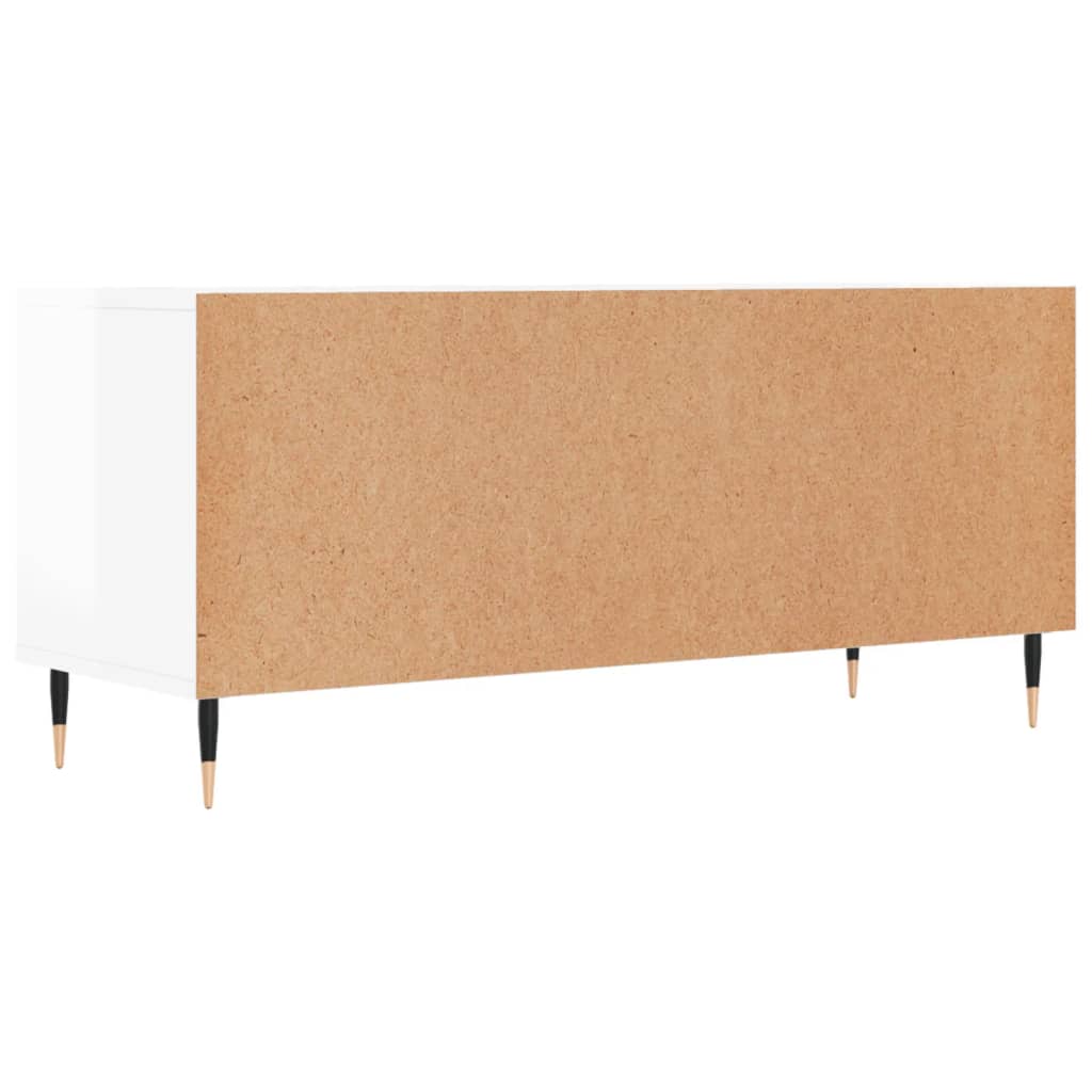 vidaXL TV-Schrank Hochglanz-Weiß 100x34,5x44,5 cm Holzwerkstoff