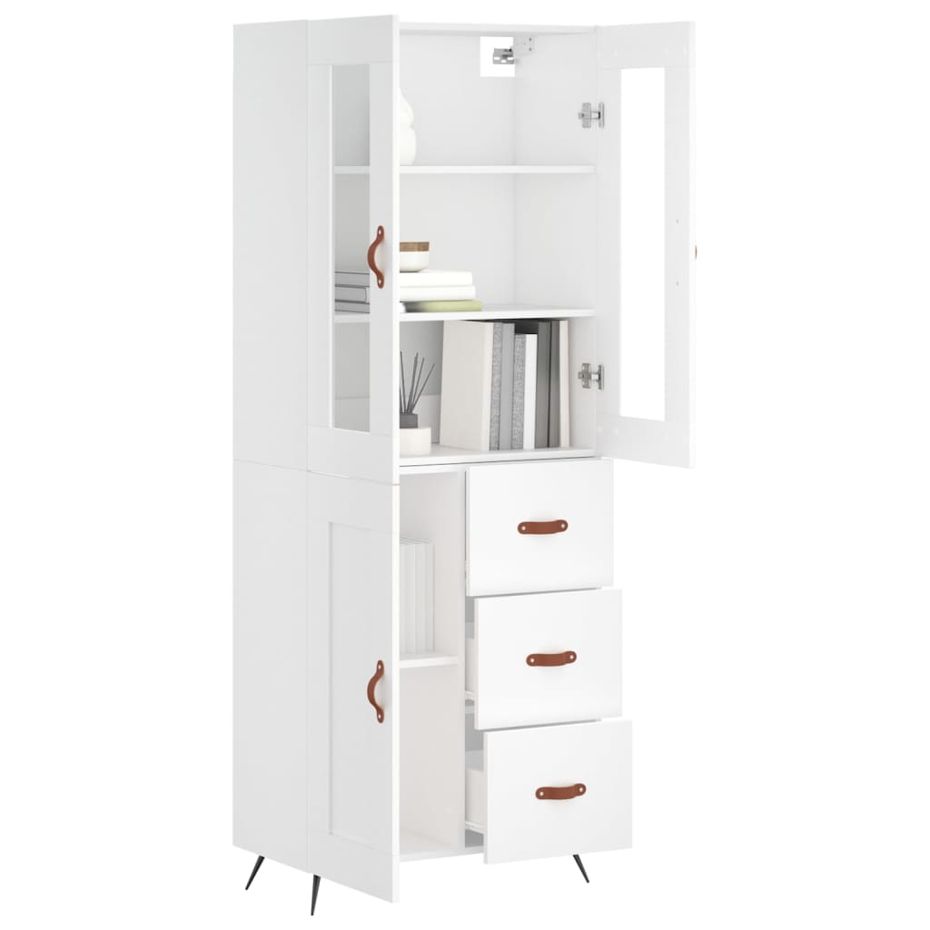 vidaXL Highboard Weiß 69,5x34x180 cm Holzwerkstoff