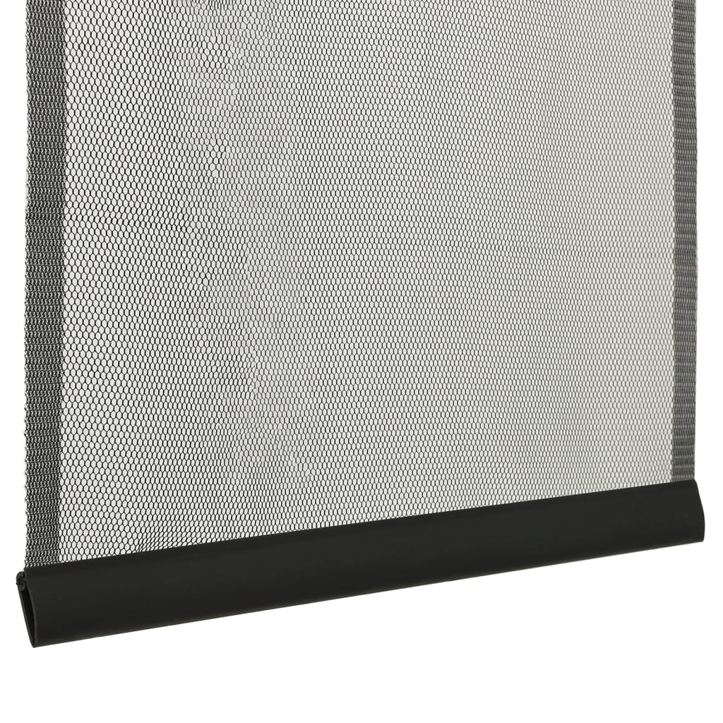 vidaXL Insektenschutz für Türen 10-tlg. Netzvorhang Schwarz 240x240 cm