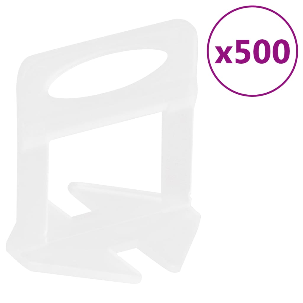 vidaXL Fliesen-Nivelliersystem 250 Keile 500 Clips 1 mm