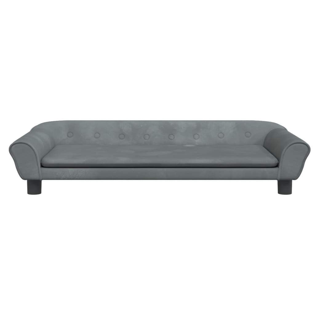 vidaXL Kindersofa Dunkelgrau 100x50x26 cm Samt