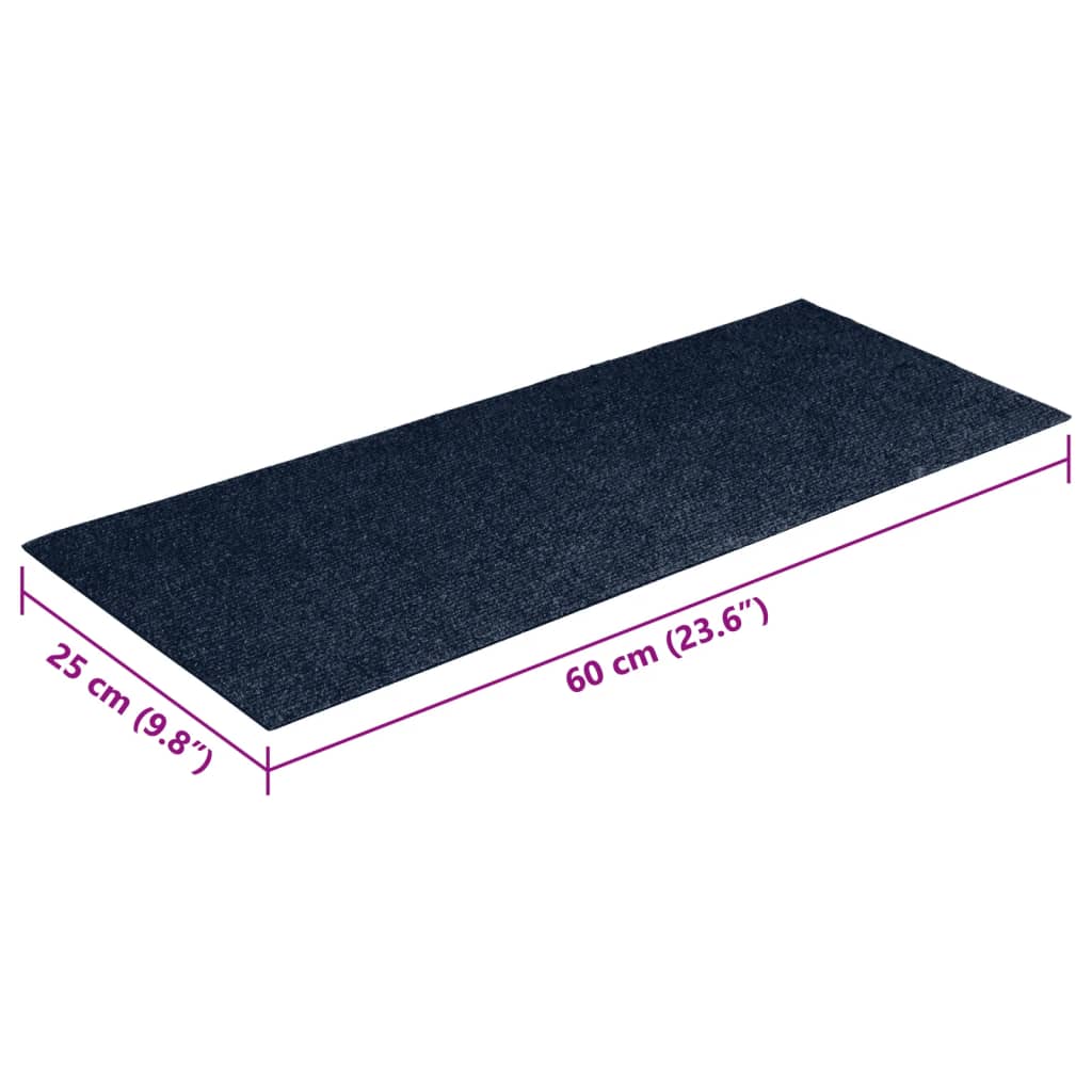 vidaXL Selbstklebende Treppenmatten 15 Stk. Rechteckig 60x25 cm Blau