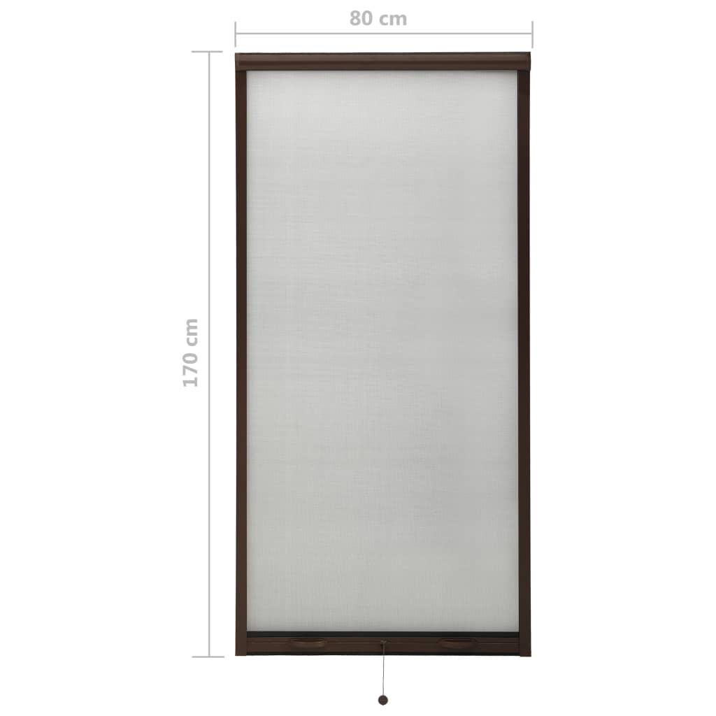 vidaXL Insektenschutzrollo für Fenster Braun 80x170 cm