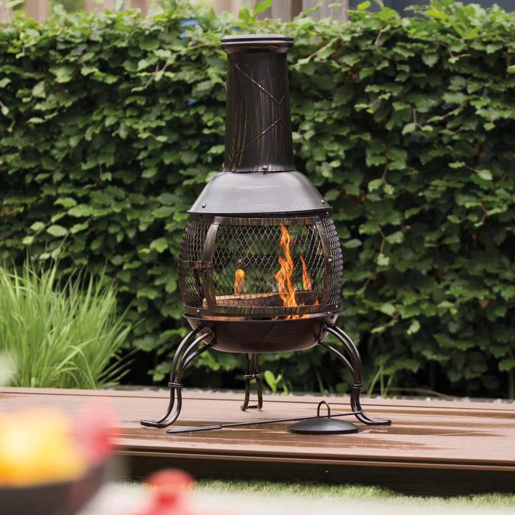 RedFire Gartenkamin Sauda Bronzen Stahl