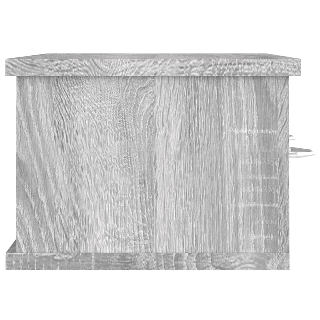vidaXL Wandschrank Grau Sonoma 60x26x18,5 cm Holzwerkstoff