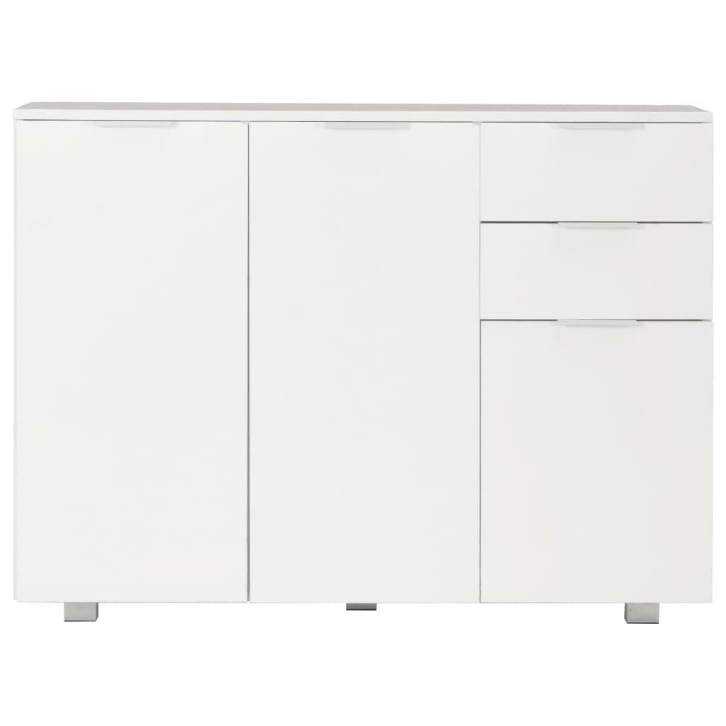 vidaXL Sideboard Hochglanz-Weiß 107x35x80,5 cm