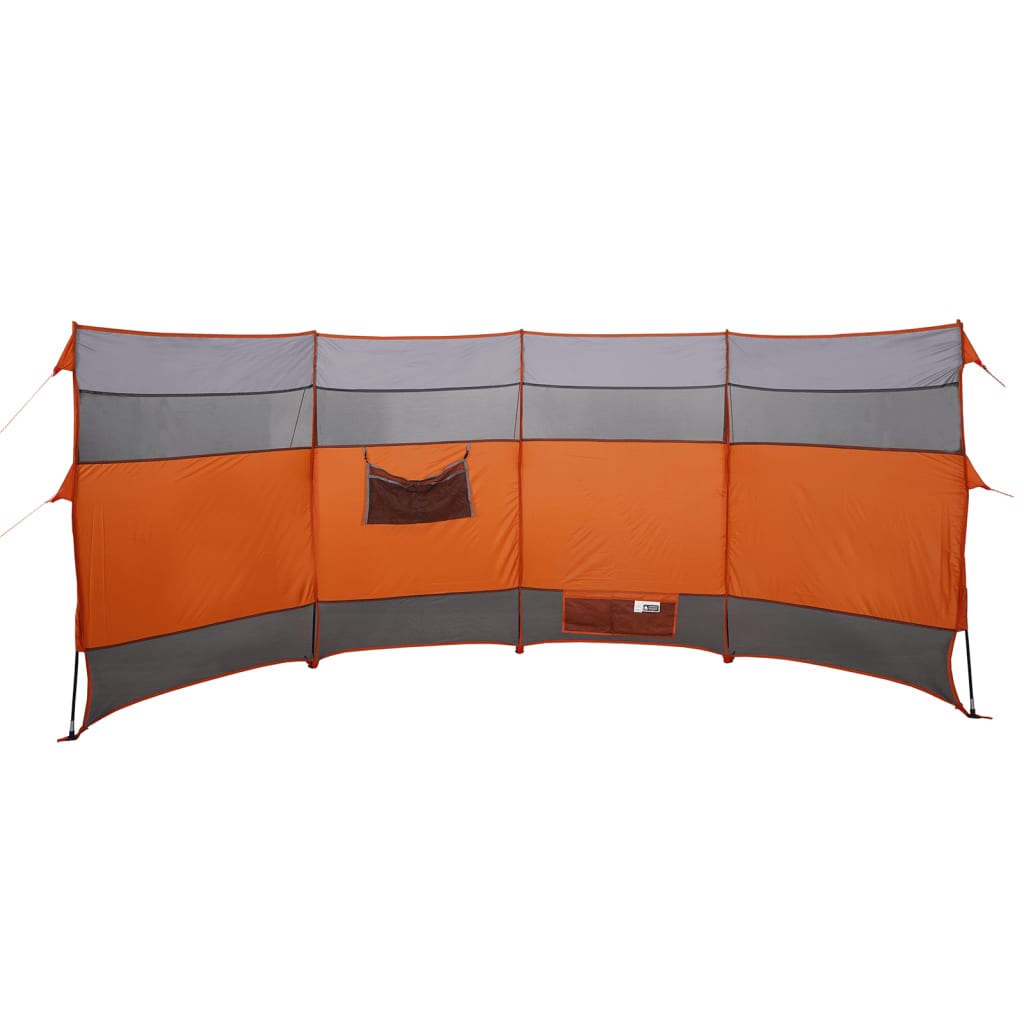 vidaXL Camping-Windschutz Orange 366x152x152 cm Wasserdicht