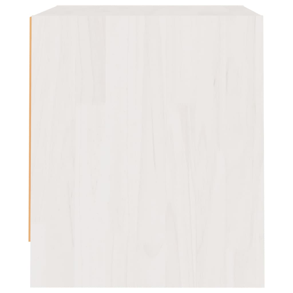 vidaXL Nachttisch Weiß 40x30,5x35,5 cm Massivholz Kiefer