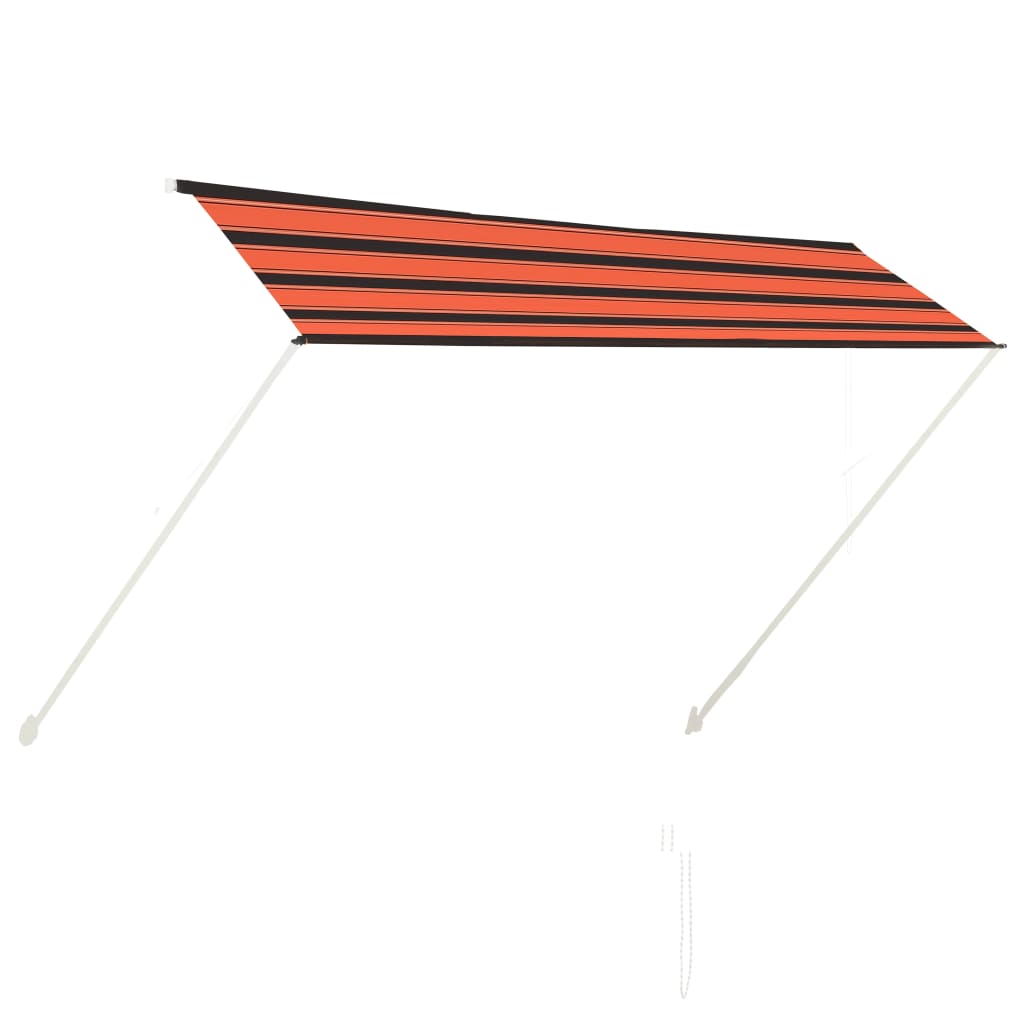 vidaXL Einziehbare Markise 300×150 cm Orange und Braun