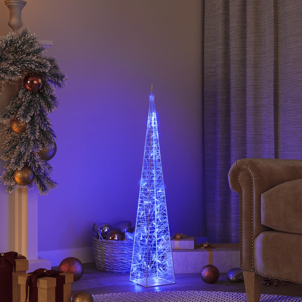 vidaXL LED-Leuchtkegel Acryl Deko Blau 90 cm