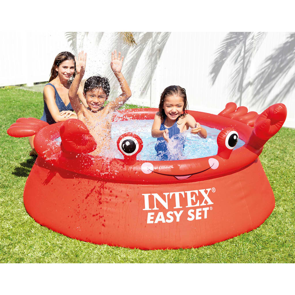 INTEX Happy Crab Kinderpool Aufblasbar Easy Set 183x51 cm