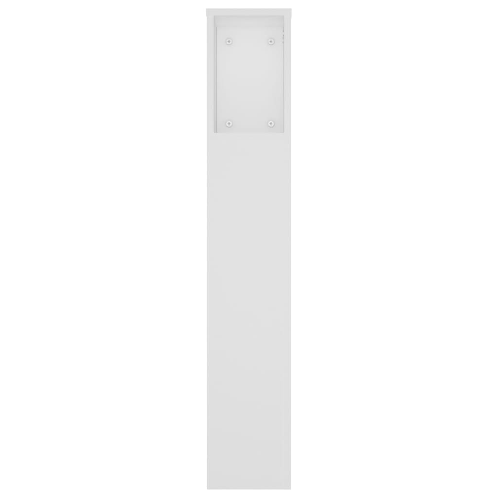 vidaXL Kopfteil mit Ablagen Weiß 180x18,5x104,5 cm
