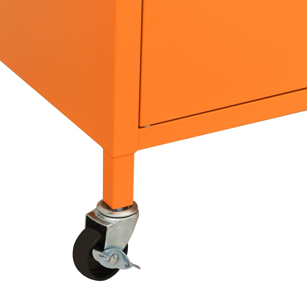 vidaXL Lagerschrank Orange 60x35x56 cm Stahl