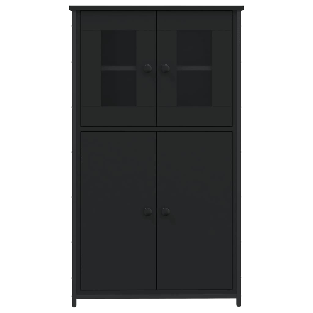 vidaXL Highboard Schwarz 62x32x106,5 cm Holzwerkstoff