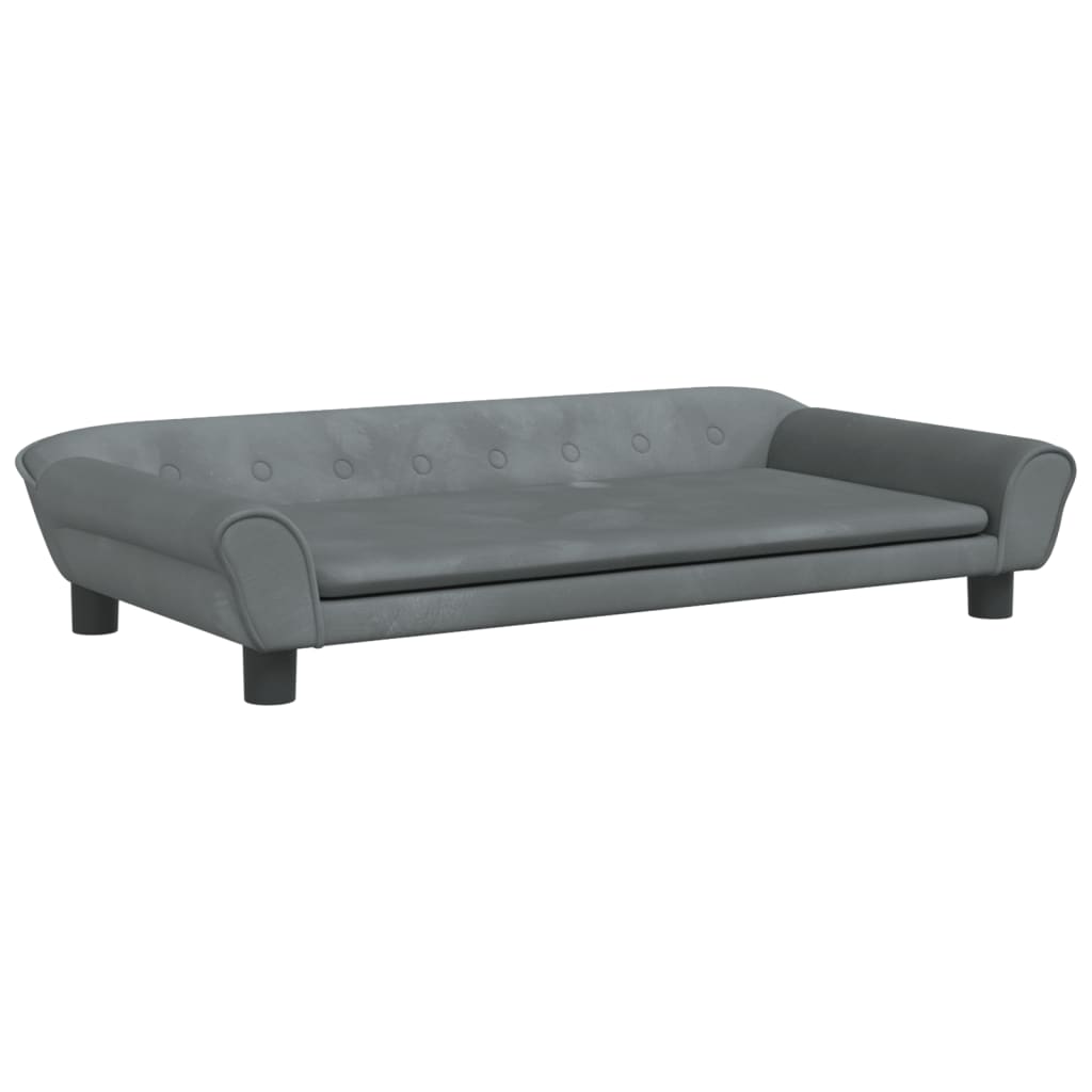 vidaXL Hundebett Dunkelgrau 100x50x21 cm Samt