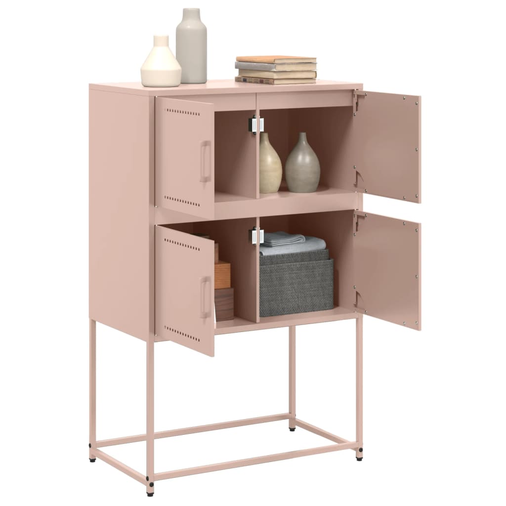 vidaXL Sideboard Rosa 68,5x38,5x107 cm Stahl