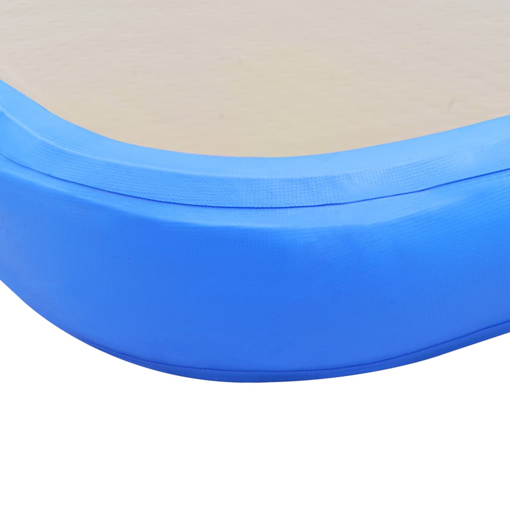 vidaXL Aufblasbare Gymnastikmatte mit Pumpe 300x100x10 cm PVC Blau