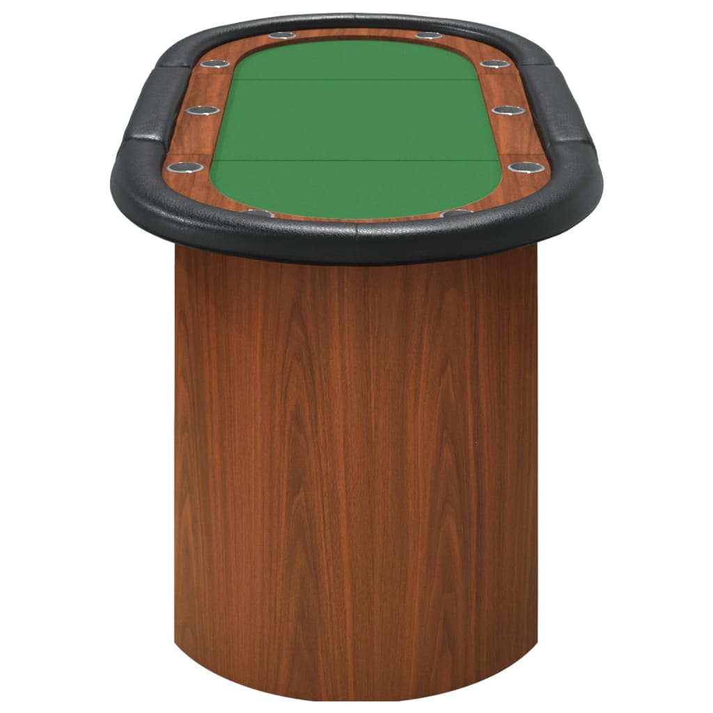vidaXL Pokertisch 10 Spieler Grün 160x80x75 cm