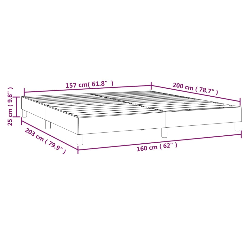 vidaXL Bettgestell Braun 160x200 cm Kunstleder