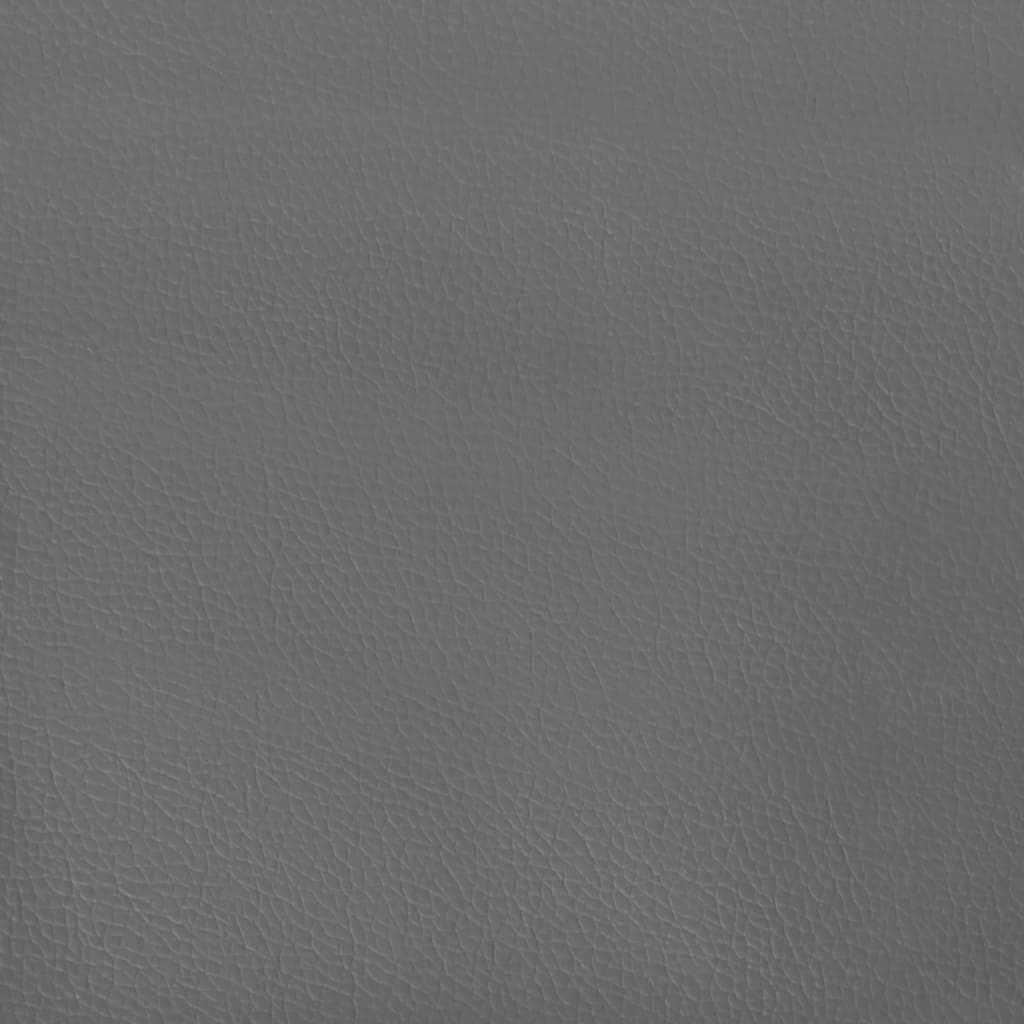 vidaXL Kopfteil mit Ohren Grau 163x23x78/88 cm Kunstleder