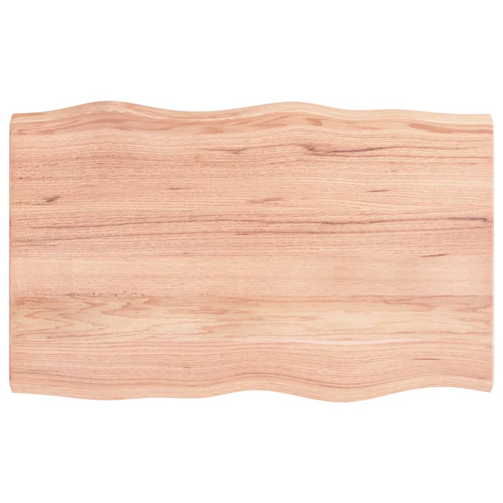 vidaXL Tischplatte 80x50x(2-4) cm Massivholz Behandelt Baumkante