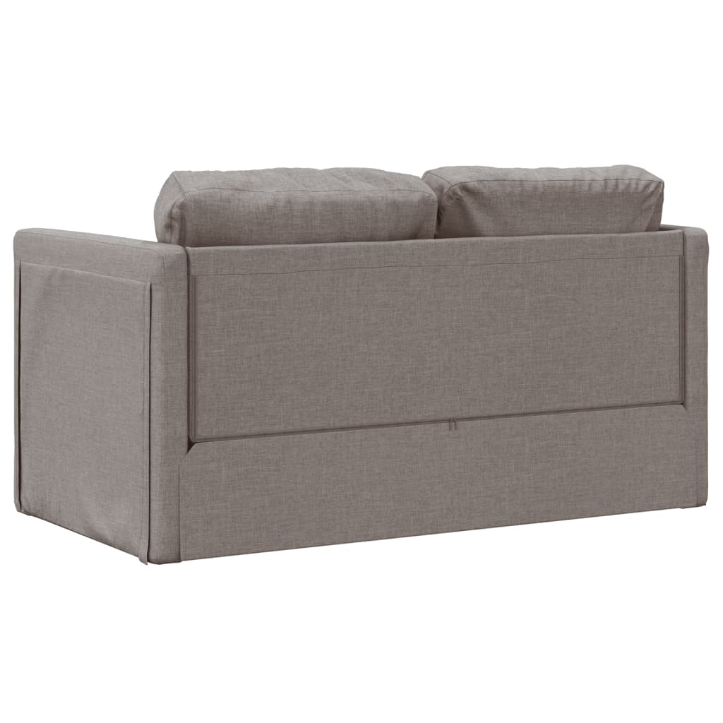 vidaXL Bodensofa mit Schlaffunktion Taupe 112x174x55 cm Stoff