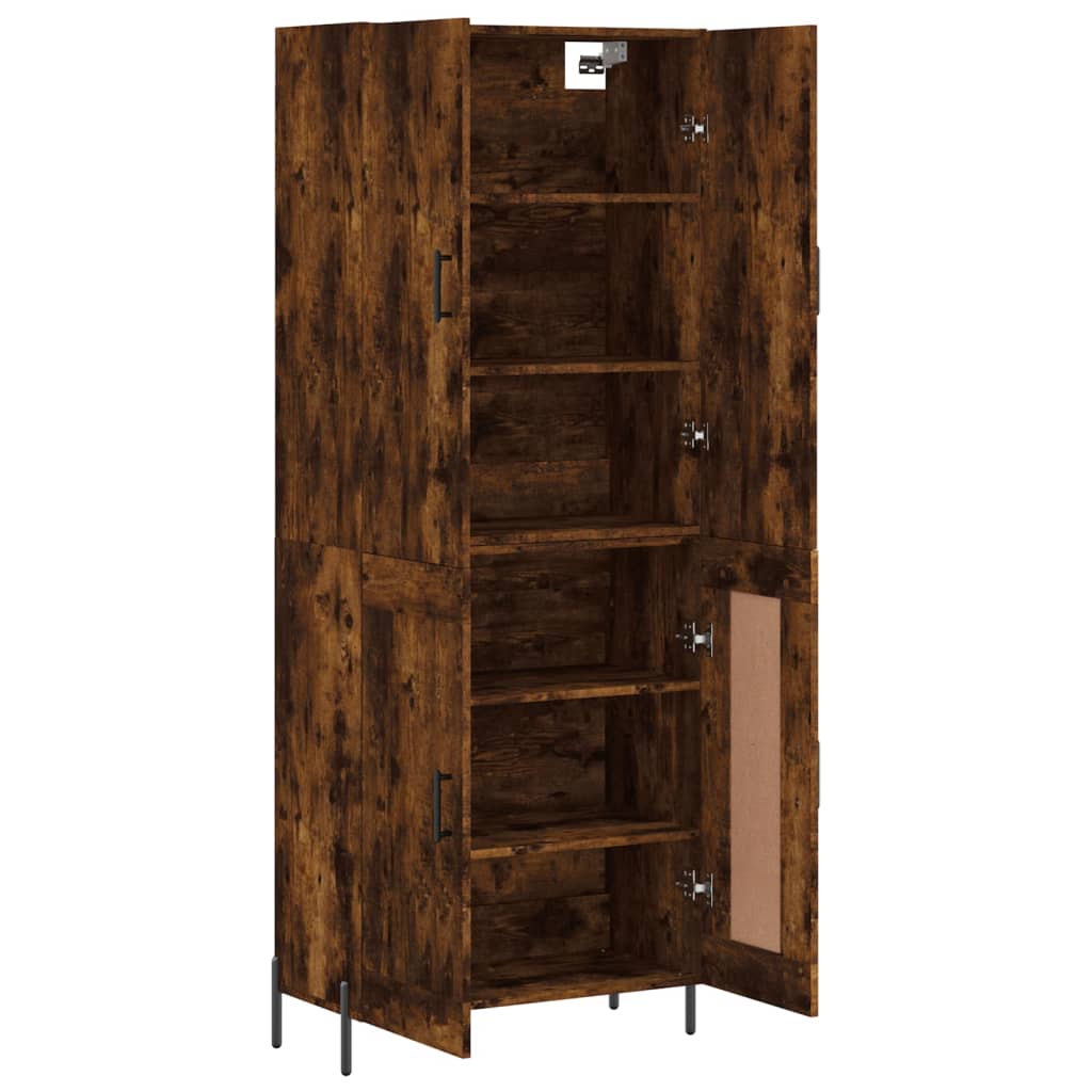 vidaXL Highboard Räuchereiche 69,5x34x180 cm Holzwerkstoff