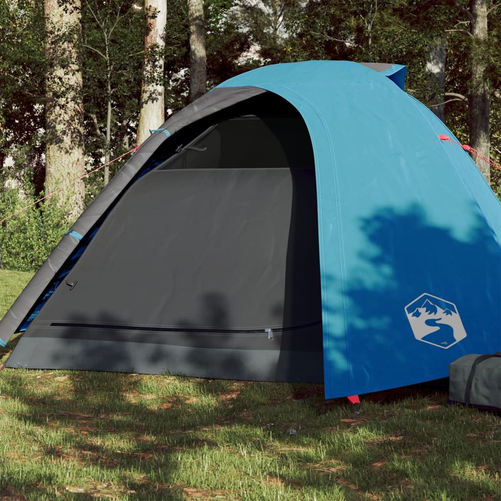 vidaXL Kuppel-Campingzelt 4 Personen Blau Wasserdicht