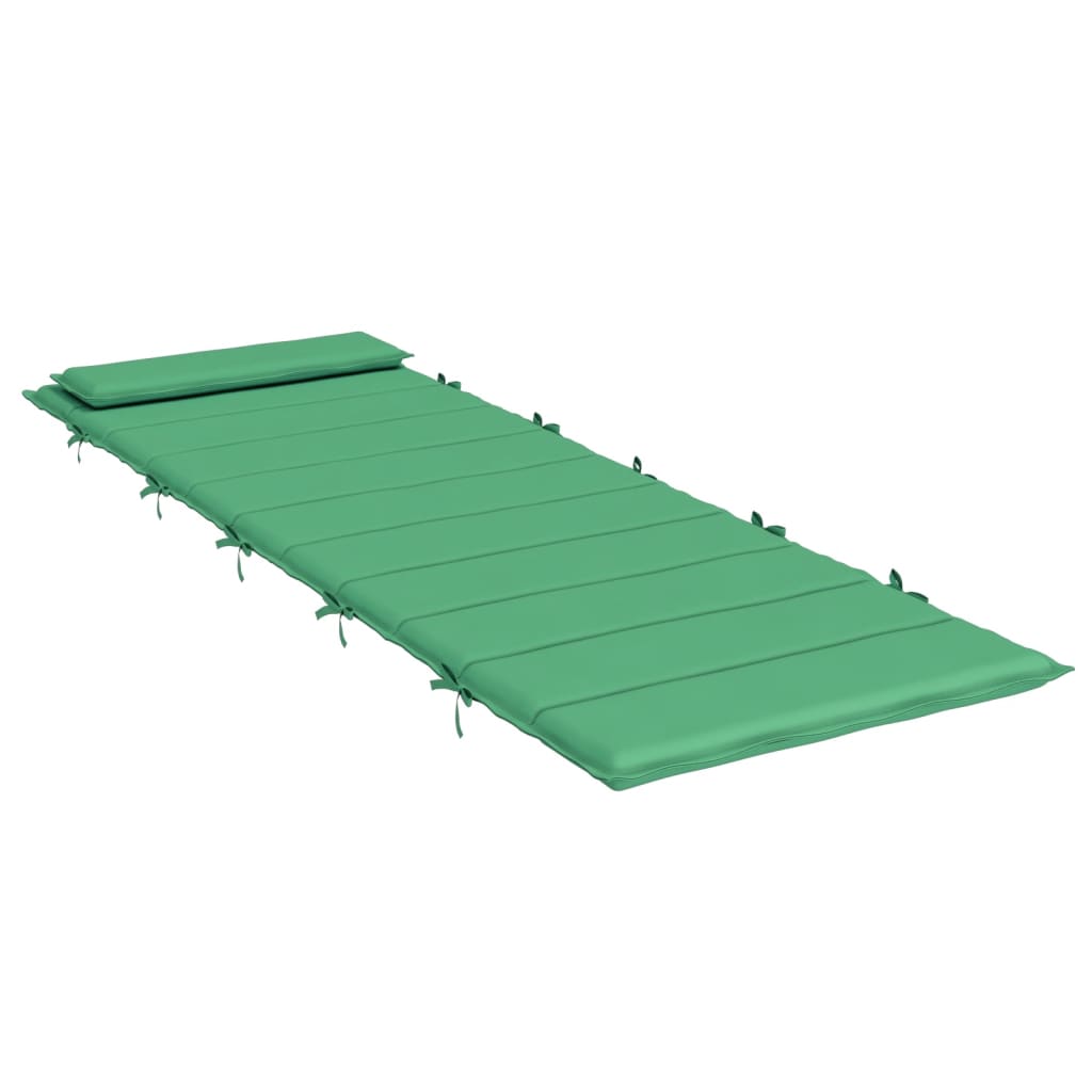 vidaXL Sonnenliegen-Auflage Grün 180x60x3 cm Oxford-Gewebe