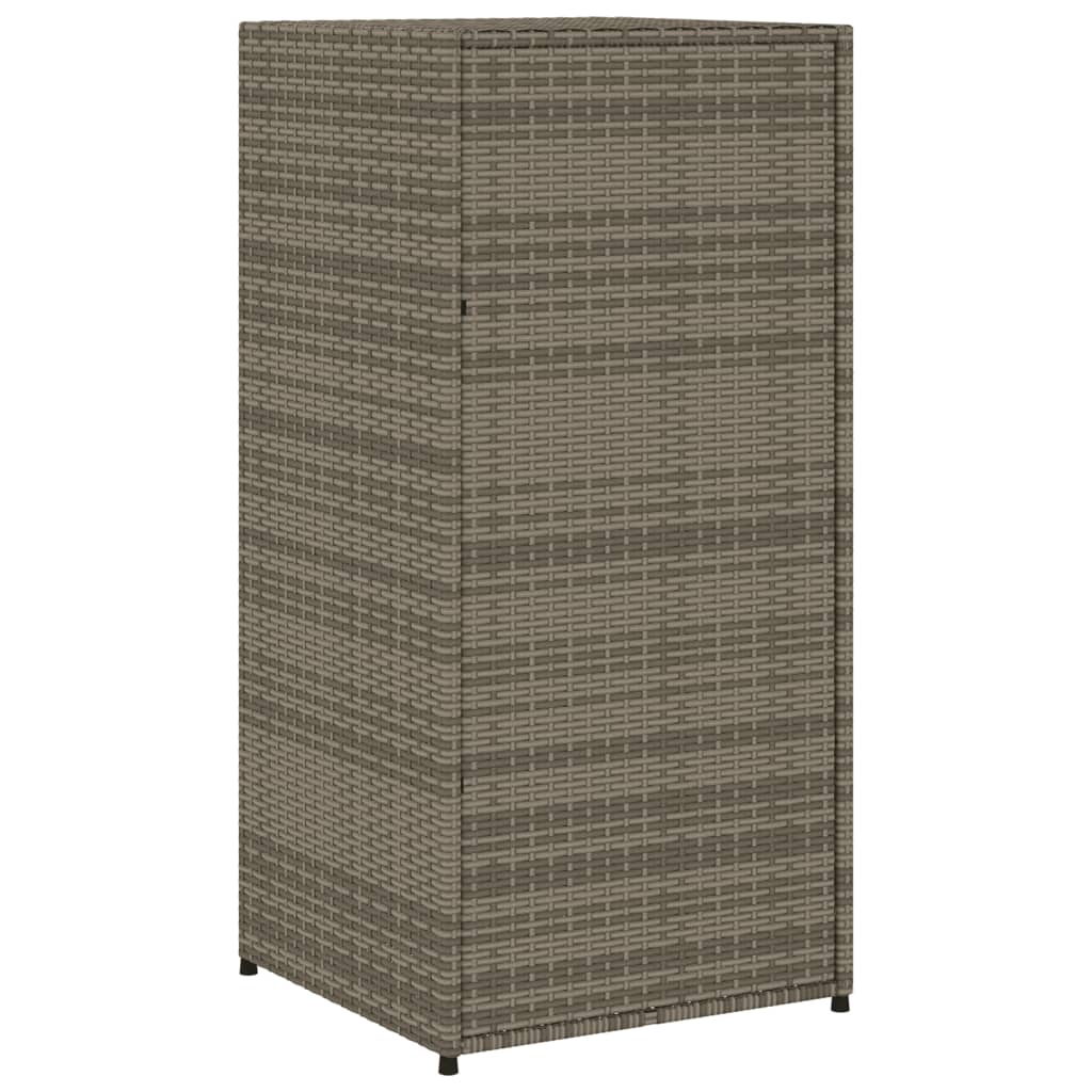 vidaXL Gartenschrank Grau 55x55x111 cm Poly Rattan