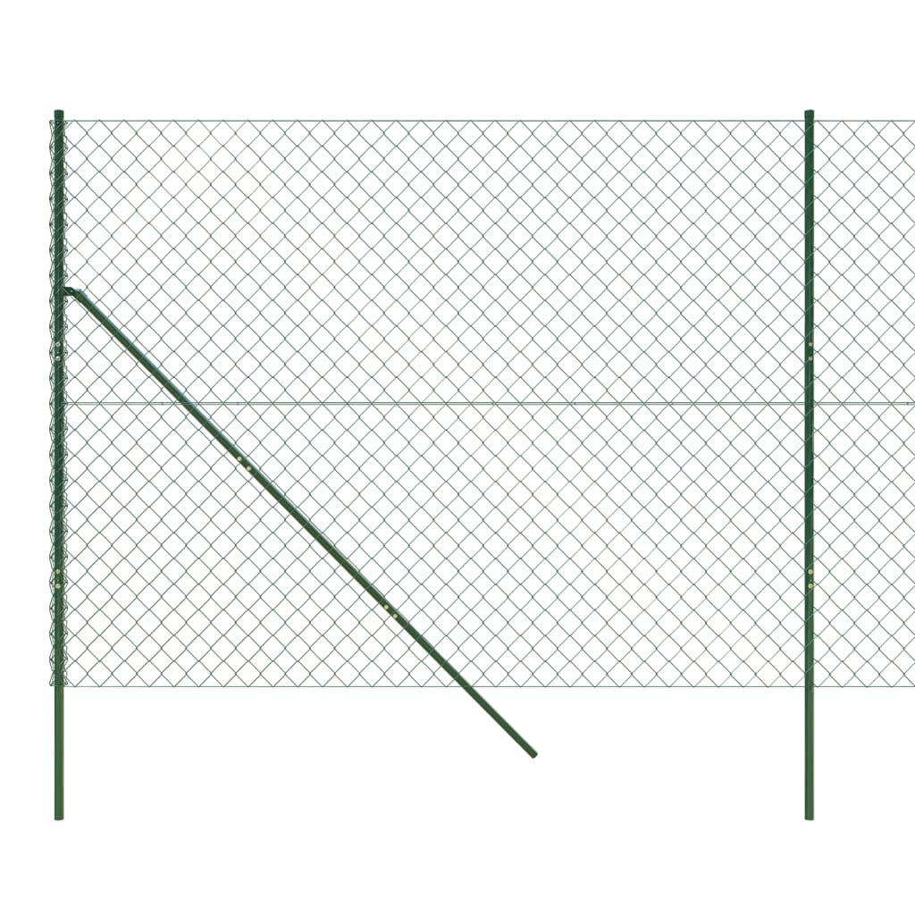 vidaXL Maschendrahtzaun Grün 2,2x25 m