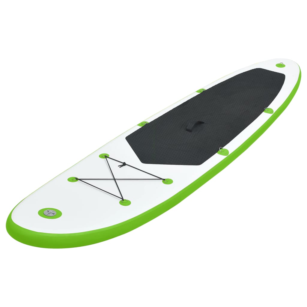 vidaXL SUP-Board-Set Aufblasbar Grün und Weiß