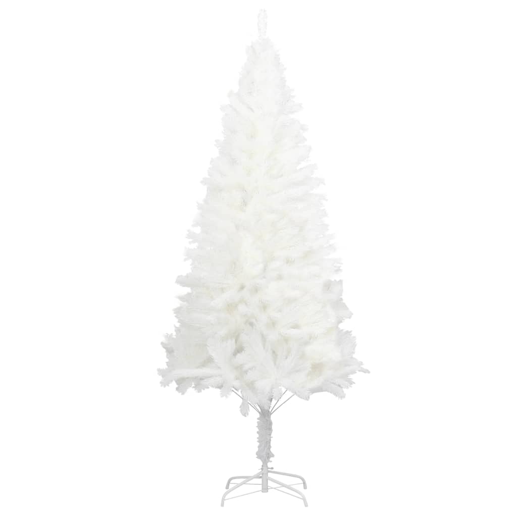 vidaXL Künstlicher Weihnachtsbaum mit Beleuchtung Weiß 240 cm