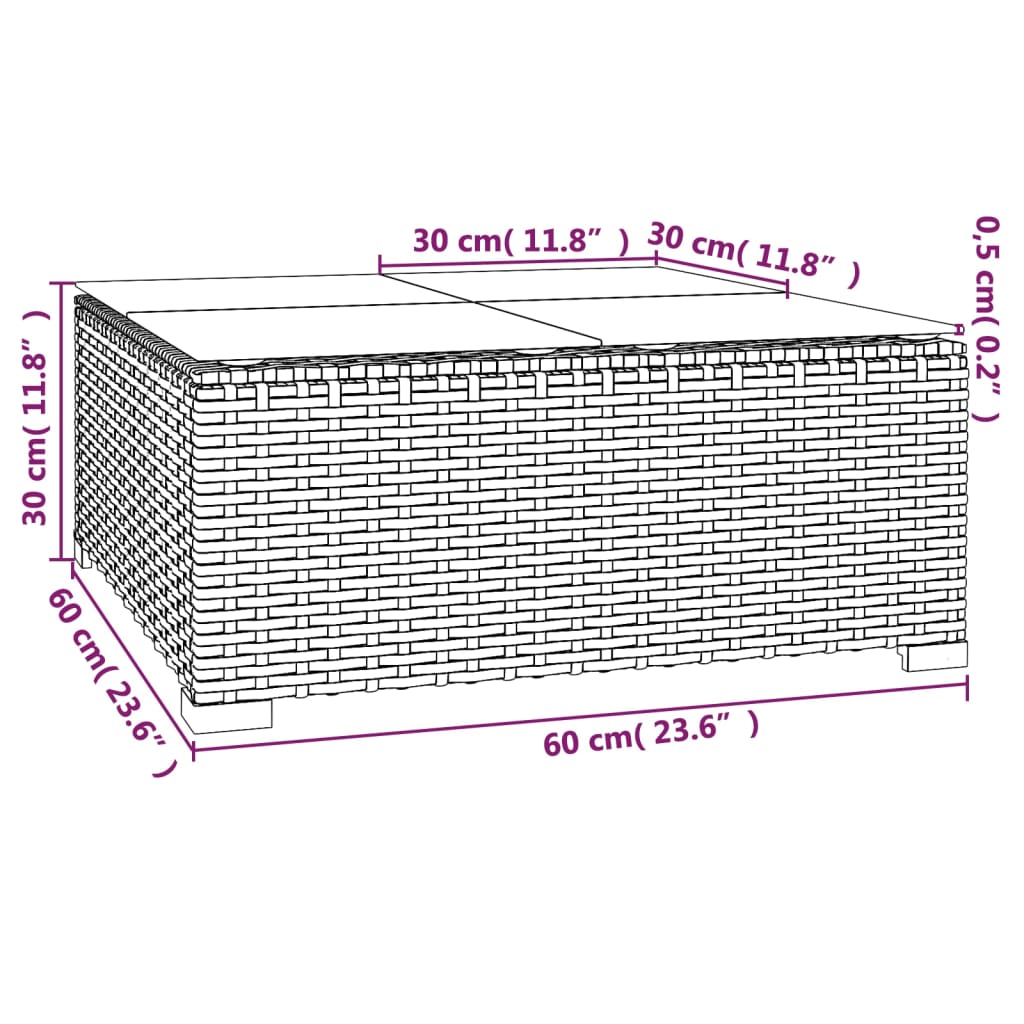 vidaXL 13-tlg. Garten-Lounge-Set mit Kissen Poly Rattan Braun