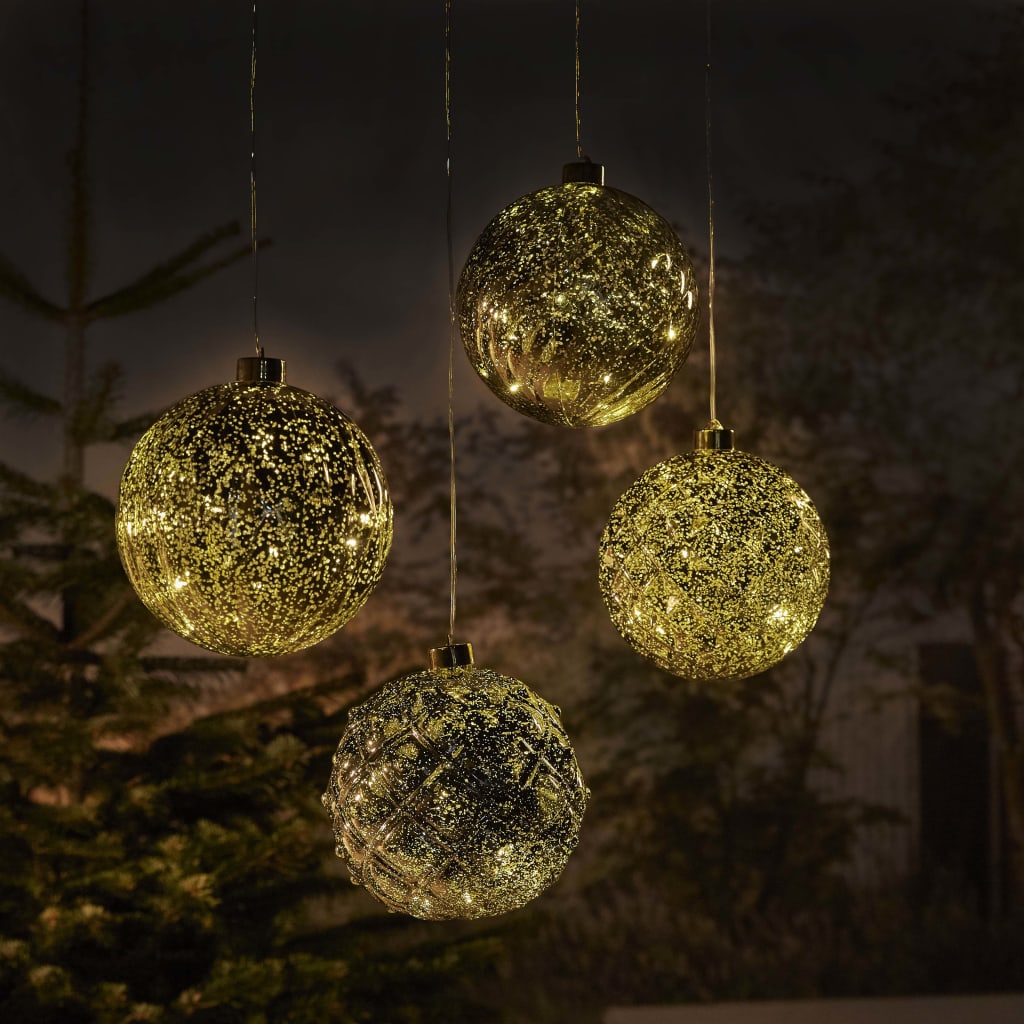 Luxform Batterie-LED-Hängelampe Ball Diamonds Golden