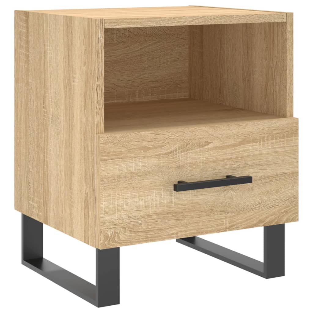 vidaXL Nachttische 2 Stk. Sonoma-Eiche 40x35x47,5 cm Holzwerkstoff