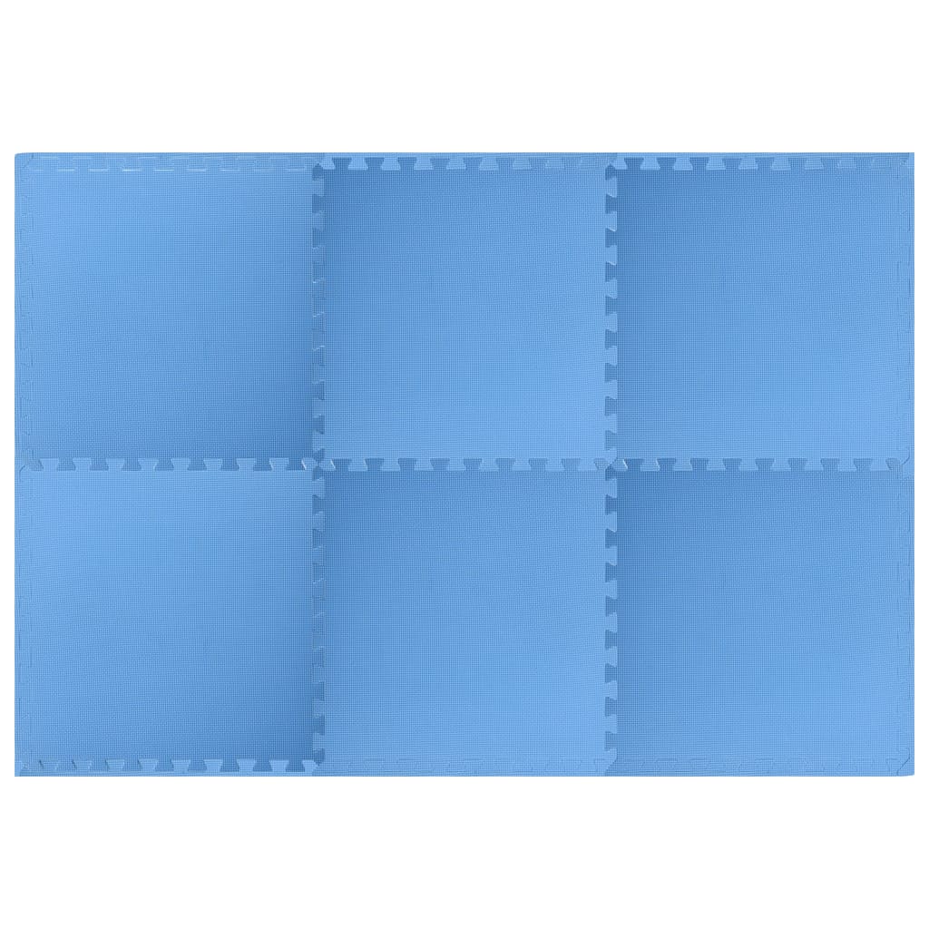 vidaXL Bodenmatten 6 Stk. 2,16 m² EVA-Schaum Blau