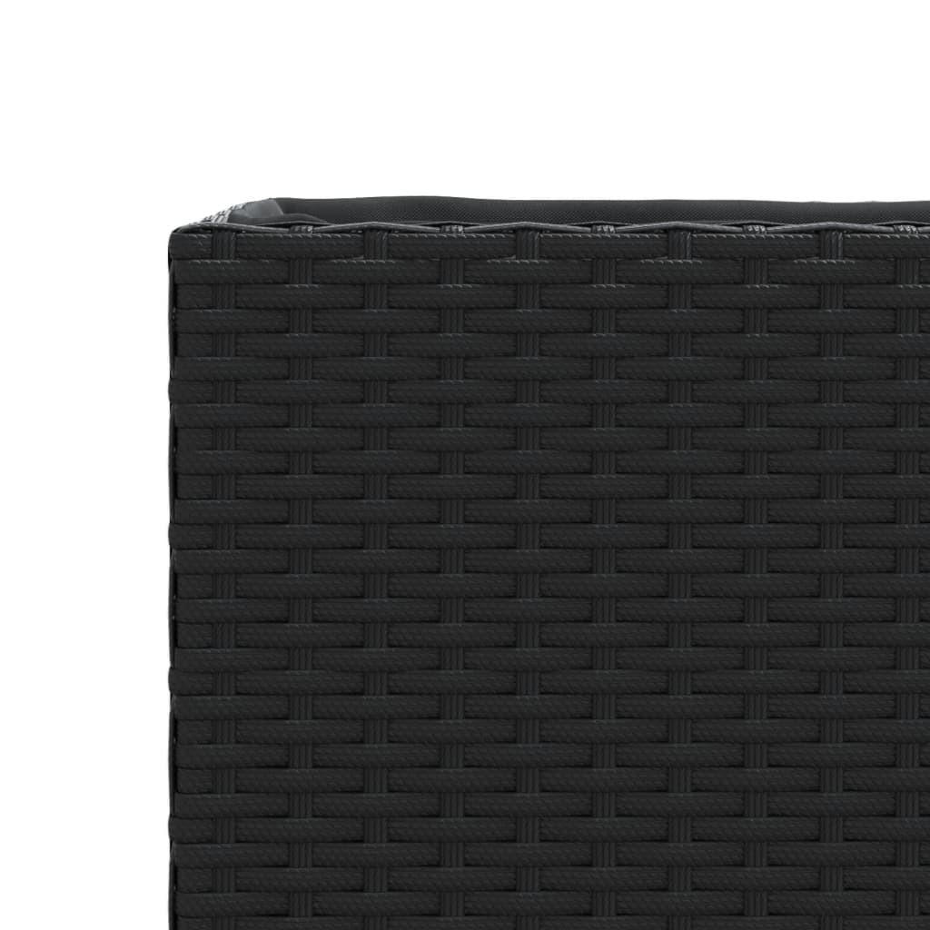 vidaXL Pflanzkübel Schwarz 36x30x32 cm Poly Rattan