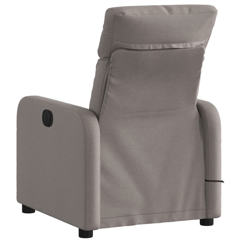 vidaXL Massagesessel Taupe Stoff