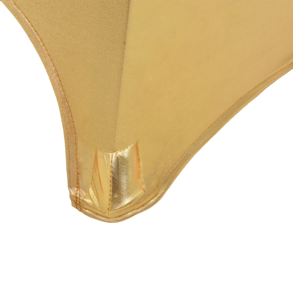 vidaXL 2 Stück Stretch-Tischdecken Golden 60 cm