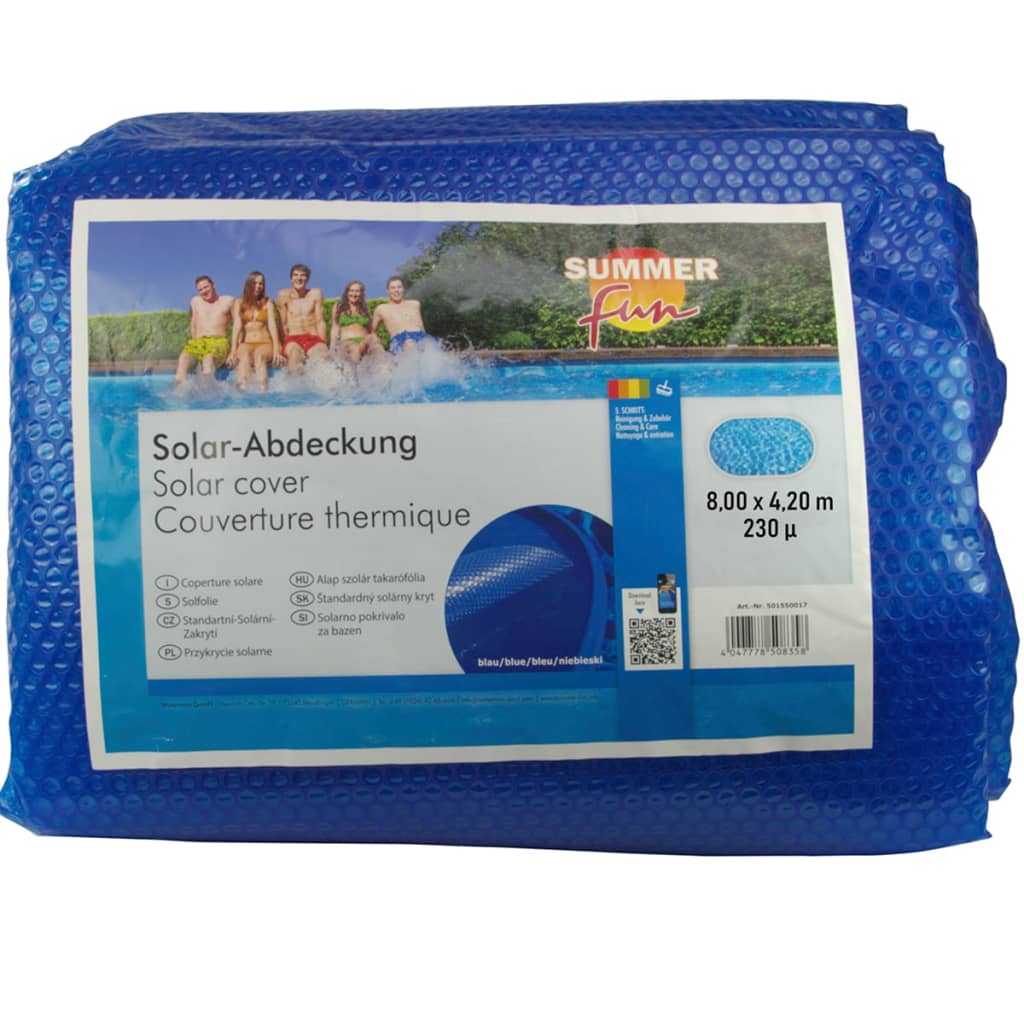 Summer Fun Sommer Poolabdeckung Solar Oval 800x420 cm PE Blau