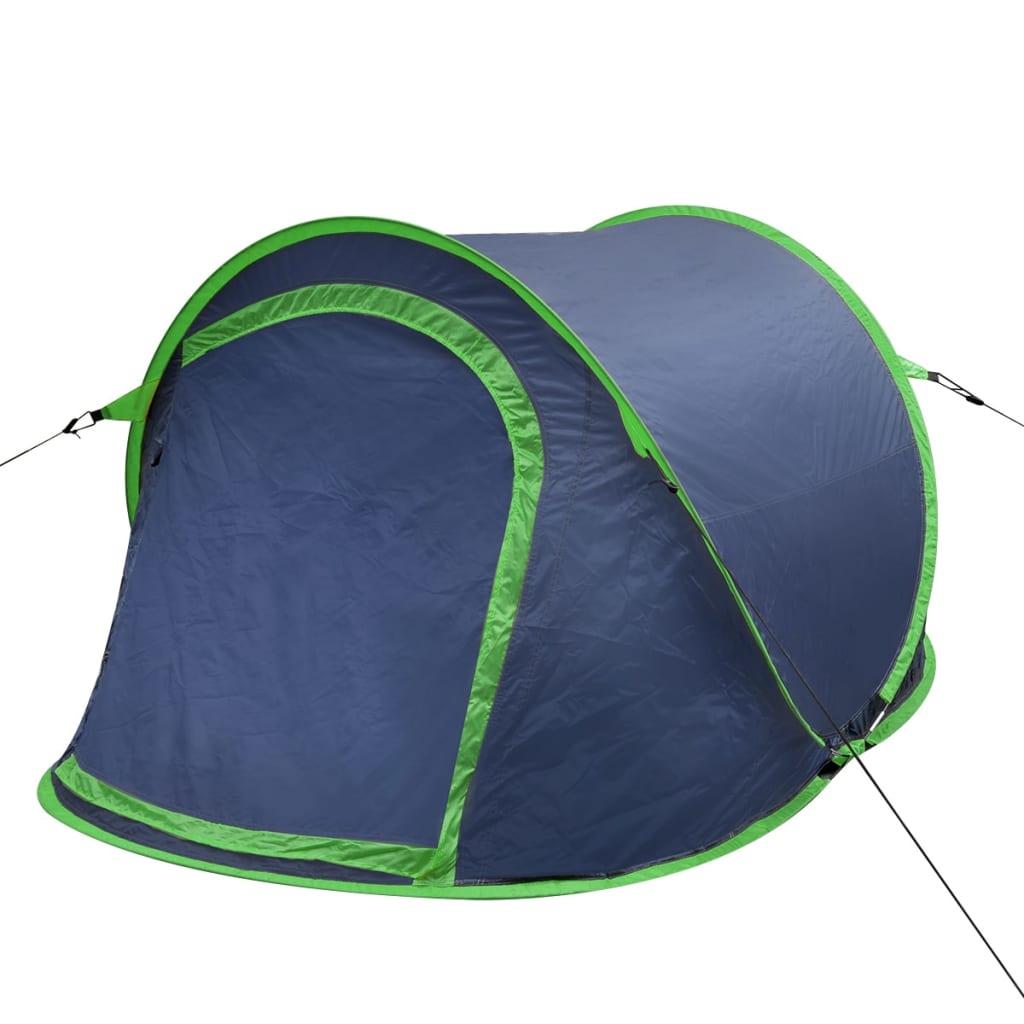 vidaXL Pop-Up-Campingzelt 2 Personen Marineblau / Grün