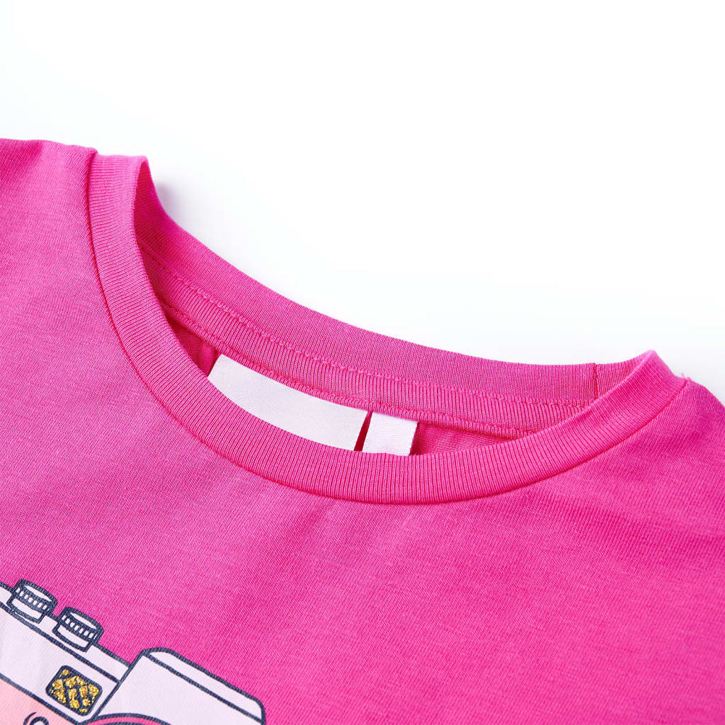 Kinder-T-Shirt Dunkelrosa 140